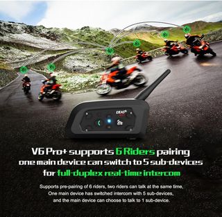 2 Intercomunicadores Moto Bluetooth 800 Metros