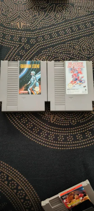 Lote 2 juegos NES Guardian Legend y Blades Steel