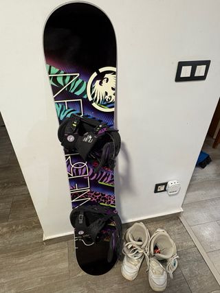 Tabla Snowboard Pandora+fijaciones+botas+funda