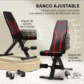 Banco de musculación ajustable