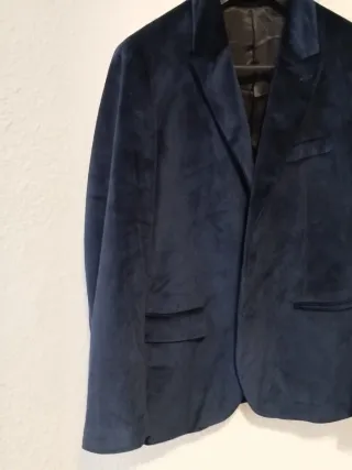 Americana Terciopelo Easy Wear T.54 Azul
