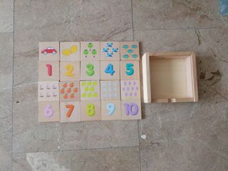 Set Puzzles Infantiles Madera Animales Números