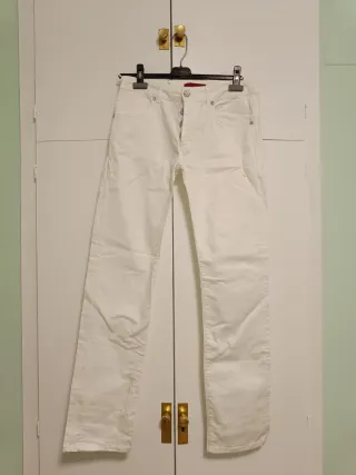 Pantalón pitillo Zara blanco