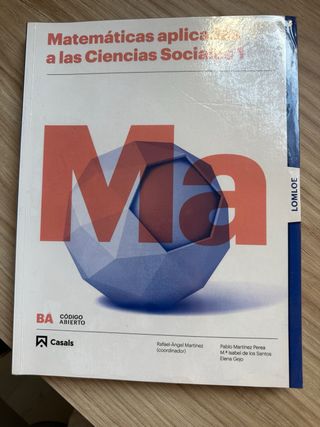 Matemáticas 1 Bachillerato Ciencias Sociales