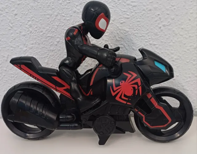 Moto y Muñeco Spiderman Negro 22cm