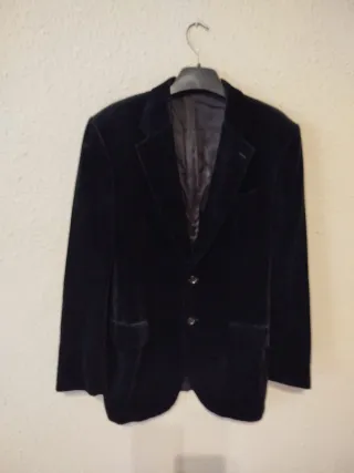 Americana Terciopelo Negra Talla XL