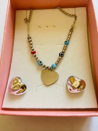 Set Collana e Orecchini Cuore Argento