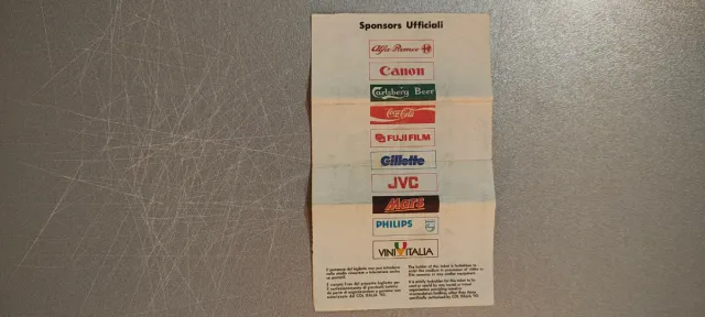 Biglietto Coppa del Mondo FIFA 1990 Italia '90