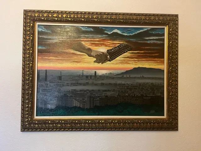 Óleo sobre lienzo Manos