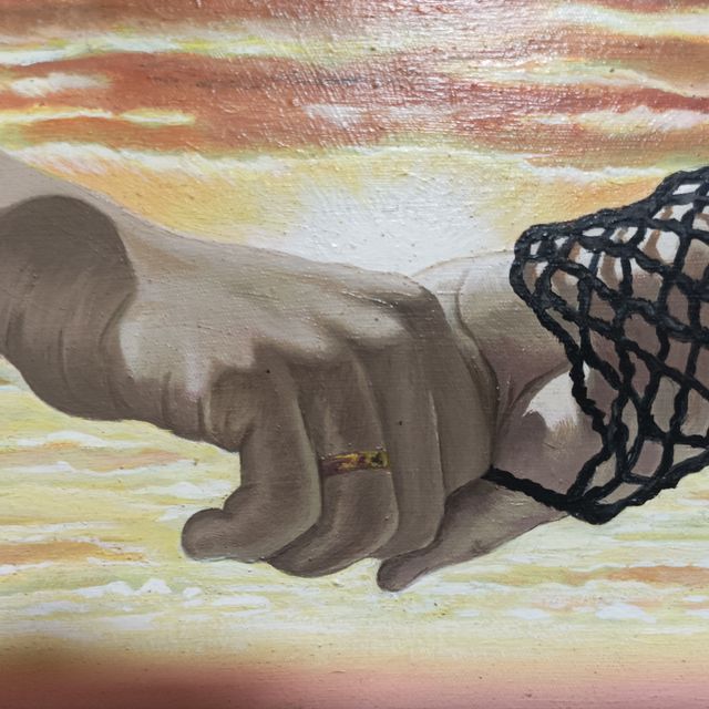 Óleo sobre lienzo Manos