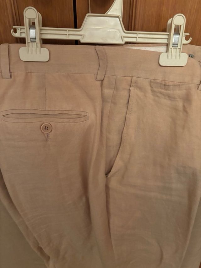 Traje Lino Beige Cortefiel Talla 44