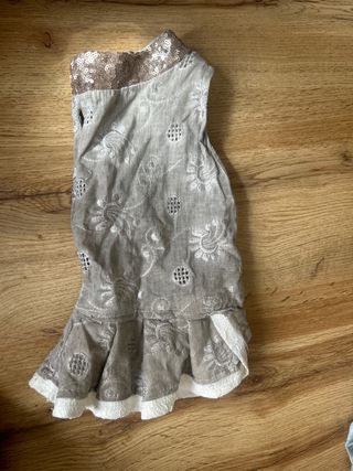 Vestitino per cane beige e oro