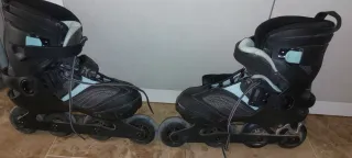 Patines en línea negros y turquesa oxelos diabolo 