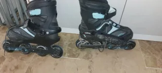 Patines en línea negros y turquesa oxelos diabolo 