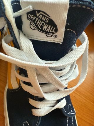 Zapatillas Vans Altas Azul y Amarillo