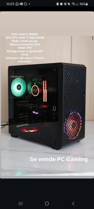 PC Gaming i9 10900K RTX 2080Ti 11GB
