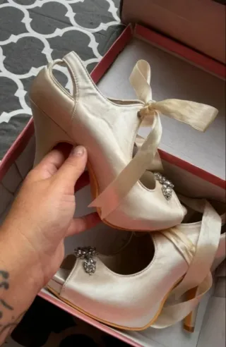 Zapatos de Novia Marfil Talla 36