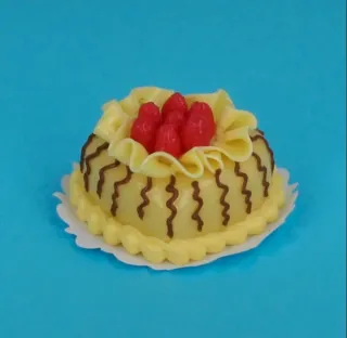 Tarta chocolate blanco.Casa de muñecas escala 1:12