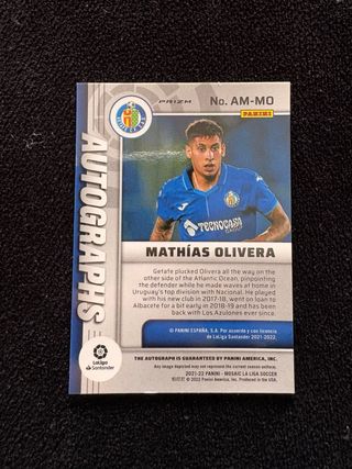 Cromo Autógrafo Mathías Olivera Getafe