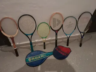 Lote 6 raquetas tenis vintage
