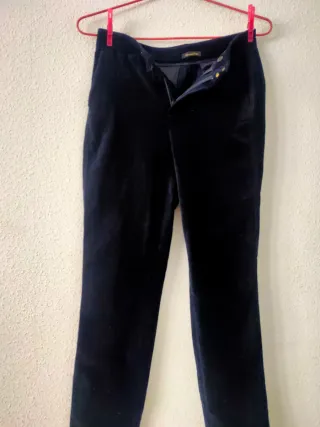 Pantalón Massimo Dutti Terciopelo Negro