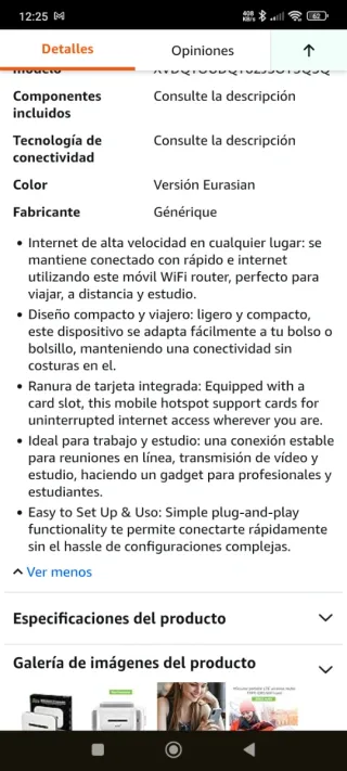 Router WiFi Móvil 4G/5G 300 Mbps