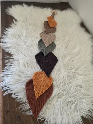 Arazzo Decorazione murale macramè a forma di fogli