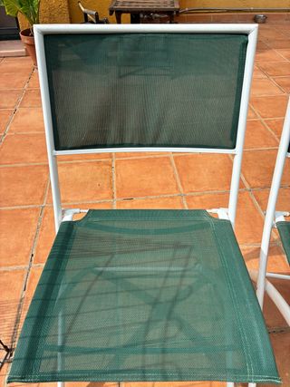 Sedie da giardino in ferro metallico verde 4 pz 