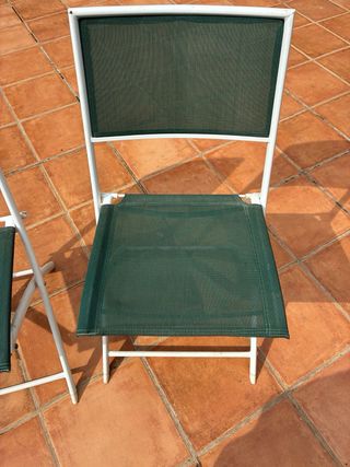 Sedie da giardino in ferro metallico verde 4 pz 