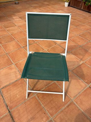 Sedie da giardino in ferro metallico verde 4 pz 