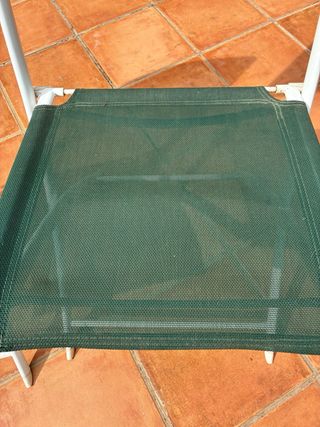 Sedie da giardino in ferro metallico verde 4 pz 