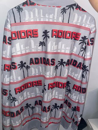 Chaqueta Adidas Retro Gris y Roja