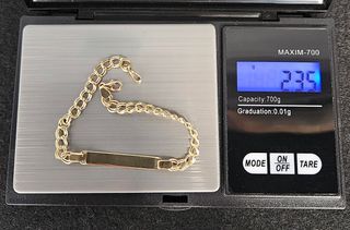 Pulsera Esclava de Oro 18K, 2,35gr, 17,5cm