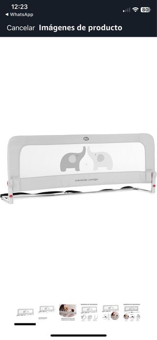 Barrera de seguridad abatible para cama
