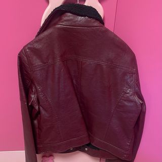 Giacca OVS pelle rossa con pelliccia