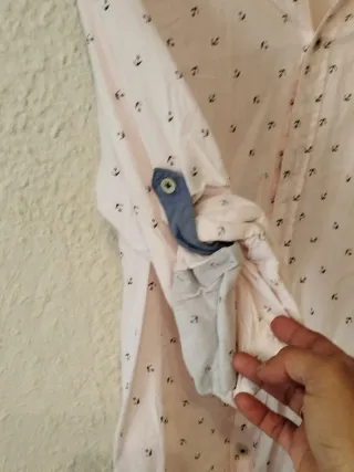 Camisa Zara Man Talla M Estampado Anclas