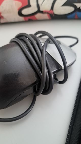 Ratón USB Negro y Plateado