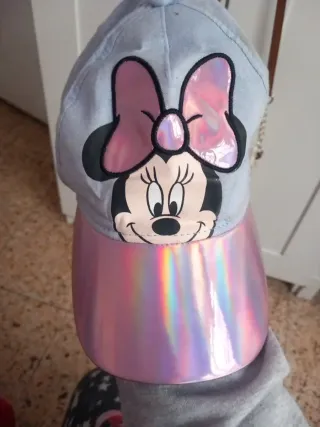 Gorra Minnie Mouse Rosa y Gris