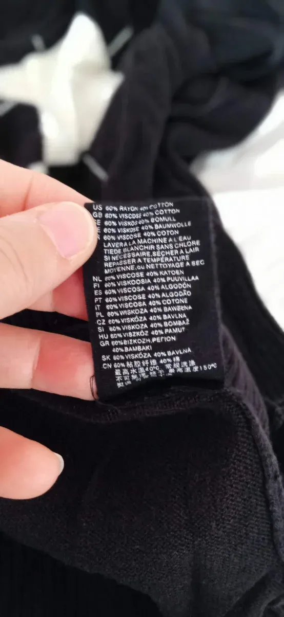 Jersey H&M rombos negro y rosa Talla M