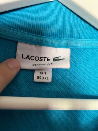 Polo Lacoste Azul Turquesa Talla 3XL