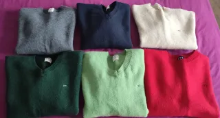 Pack 5 jerseys de lana varios colores.
