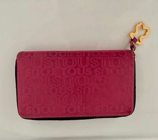 Monedero Tous Piel Rosa y Verde