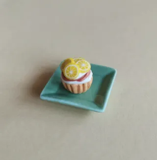 Cupcake limón. Casa de muñecas escala 1:12