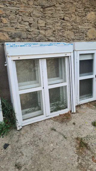 Ventanas de aluminio blancas