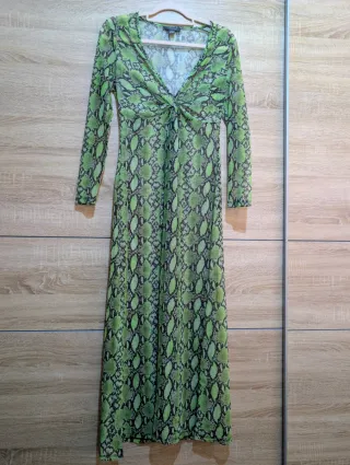 Vestido largo estampado serpiente