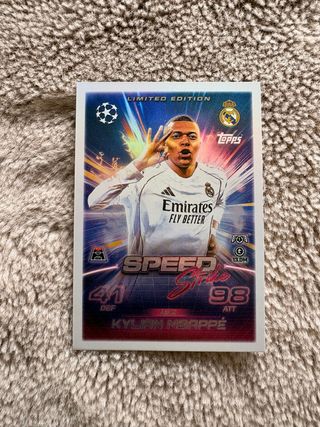 Cromo Kylian Mbappé Speed Strike Topps Real Madrid