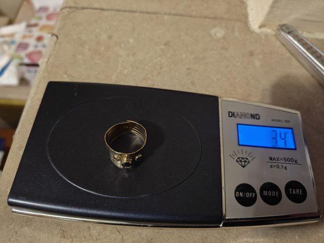 Anello oro zaffiro blu egranato