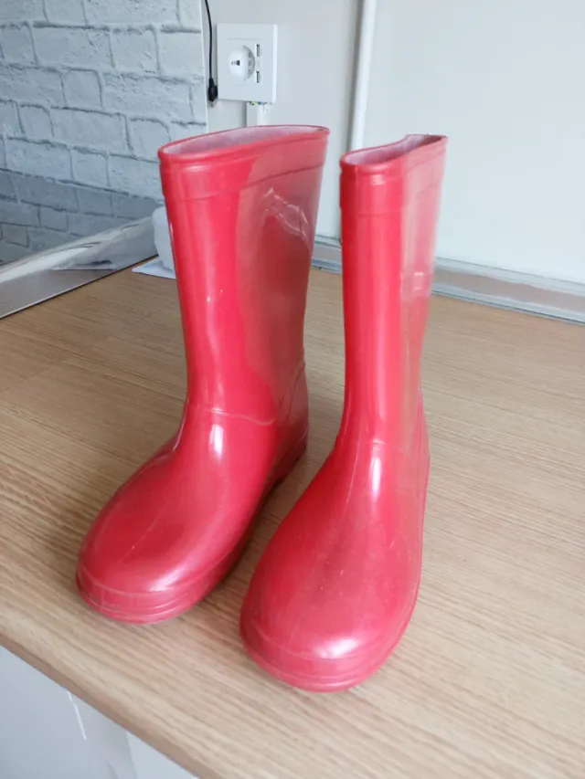 Botas de agua/ lluvia rojas unisex