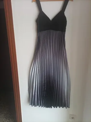 Vestido fiesta Easy Wear negro/gris talla 42