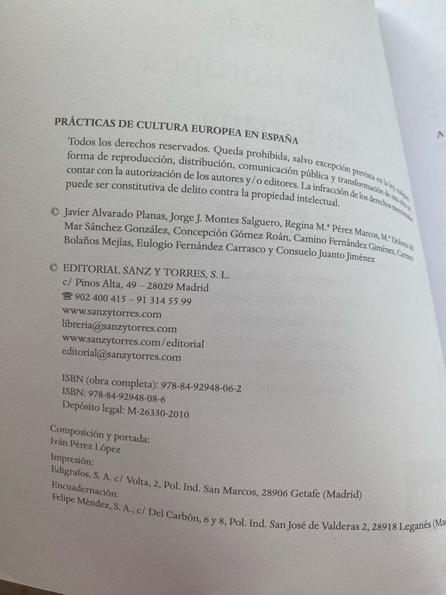 Prácticas de Cultura Europea en España